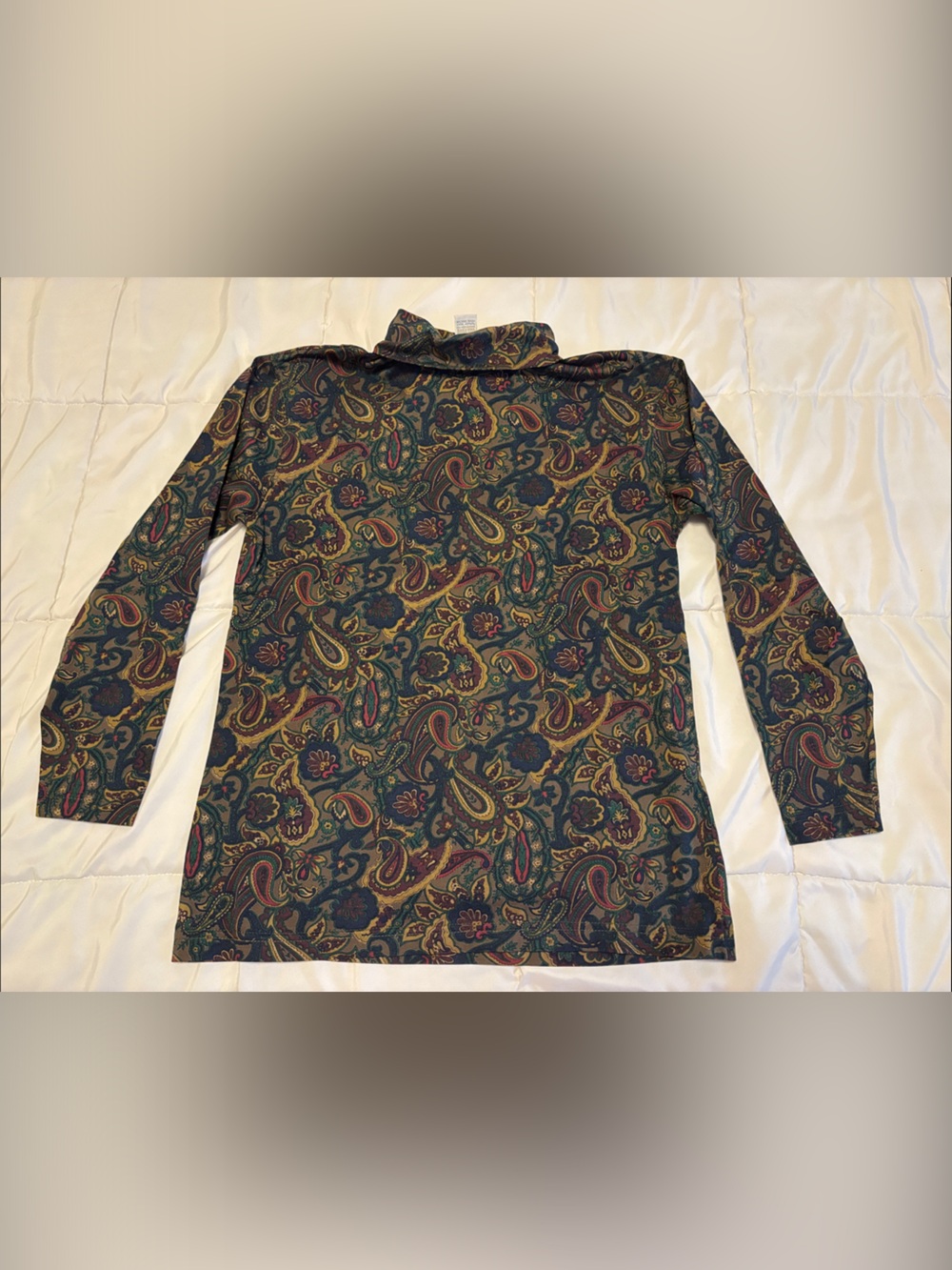 Vintage Lands' End Women's Paisley Turtleneck